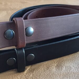 Handmade Buffalo Leather Belt Strap: 1.5" Casual Dress Belt