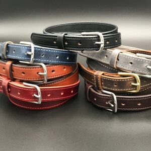 Handmade Leather Money Belt: 1.5" Full Grain Bridle, 21" Steel Zipper