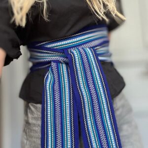 Krajka length 3m Width 10cm Wide Ukrainian woven belt for embroidered shirt Ethnic hand crafted sash Unisex red black Cossack sash Slavic