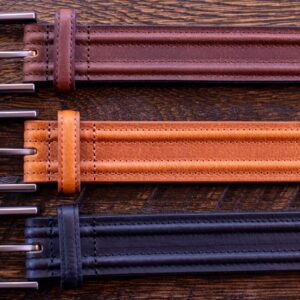 1.25" Buffalo Leather Dress Belt Three Colors