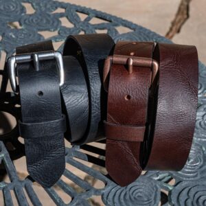 1.5 Inch Everyday Full Grain Comfortable Belt, Buffalo Leather, Handcrafted