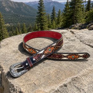 Cowhide Leather Belt for Men Women Genuine Real Hair-on Leather Belts for Cowboys Western Buckle Natural Cow Fur
